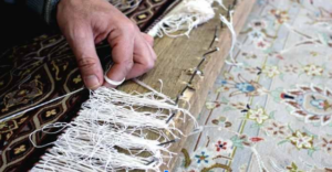 ریشه زنی فرش در قالیشویی چیذر