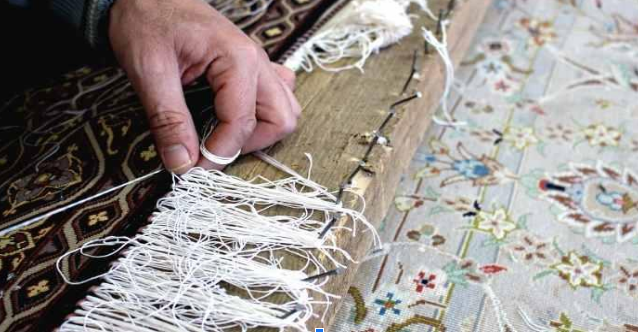 ریشه زنی فرش در قالیشویی چیذر